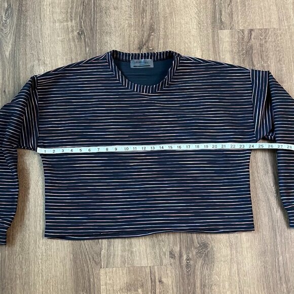 Lanston Sport Ribbed Striped Sweatshirt Sz L - Picture 11 of 13